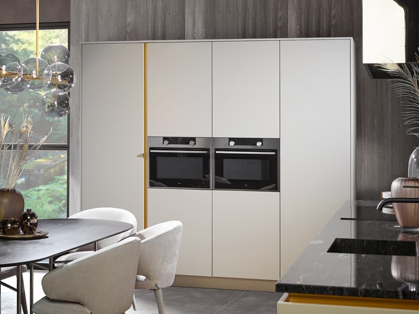Detail kastenwand met ovens basis