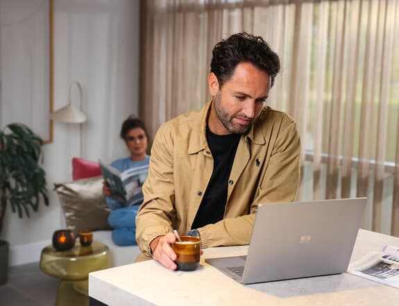 man working laptop