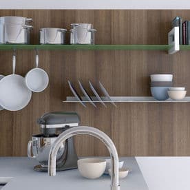 Strackk ,plates and pans in the kitchen