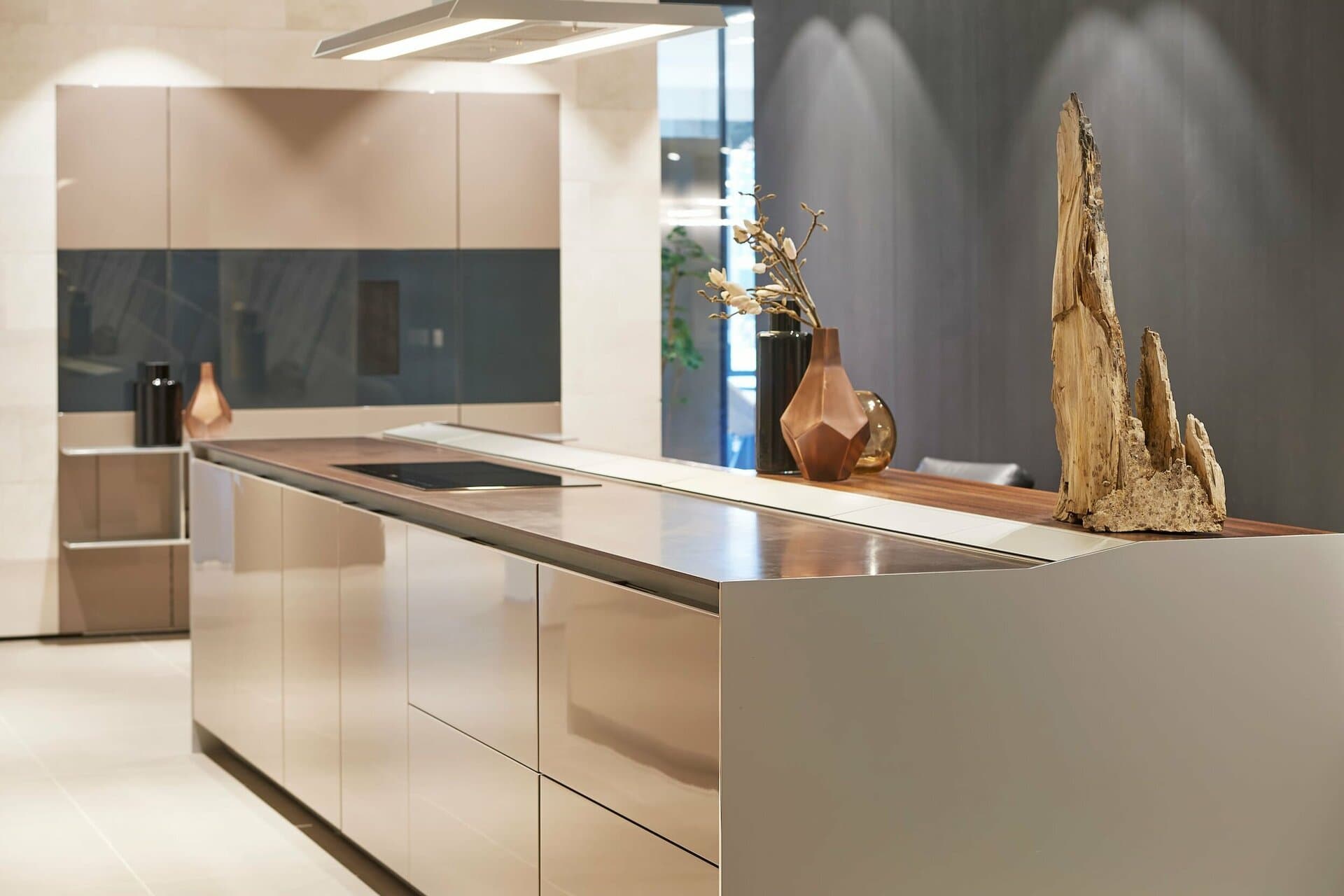 rvs keuken werkblad gold