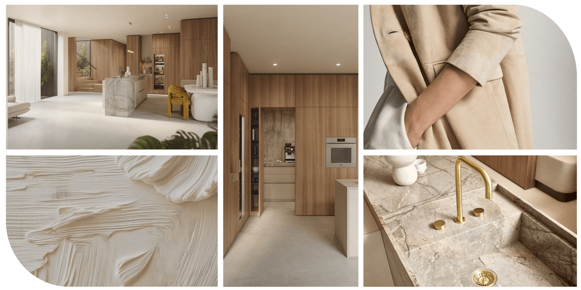 Notenhouten Barletti keuken met eiland