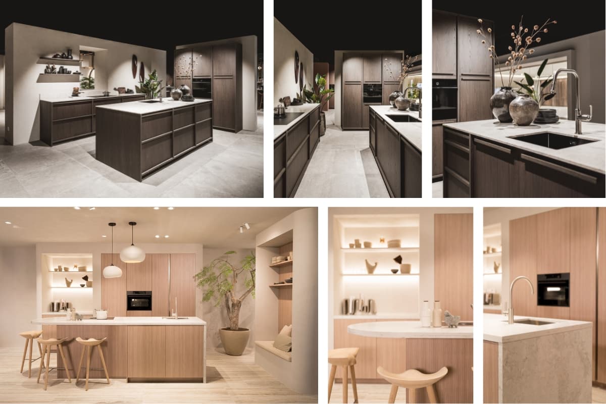 Moodboard houten Japandi style keukens
