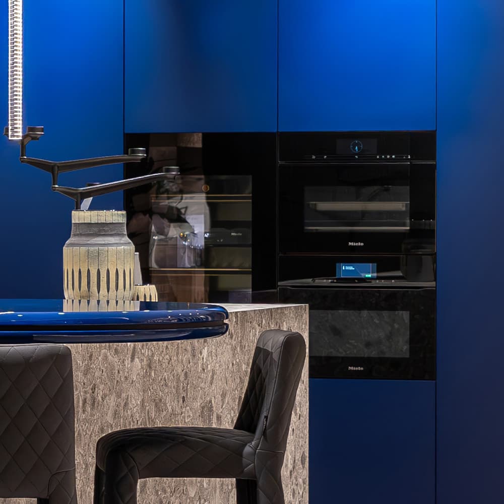 Barletti blauwe open keuken