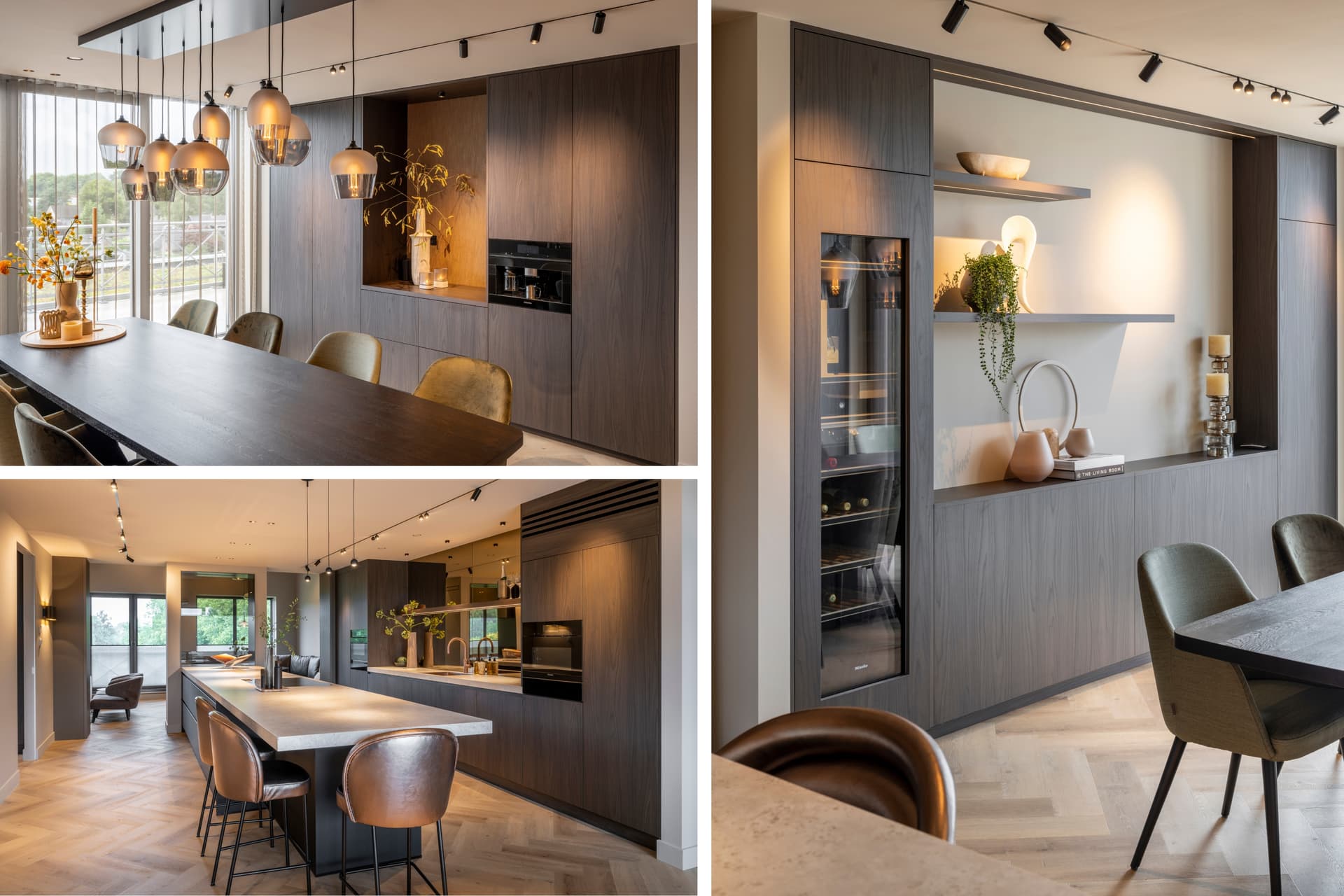 Houten keuken met kookeiland